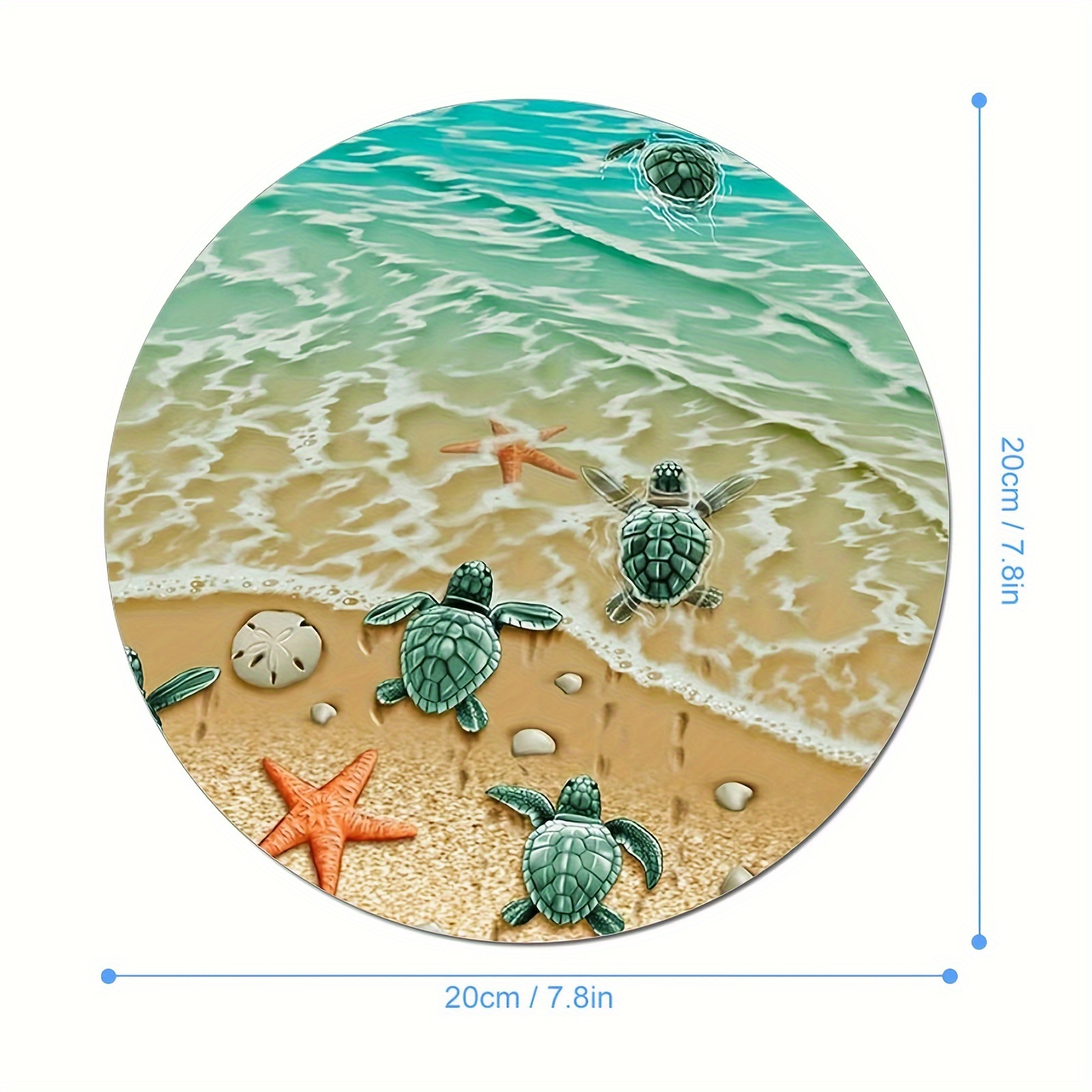 Adorable Turtle Starfish Round - مراجعة Desk Setup Productivity وسعره